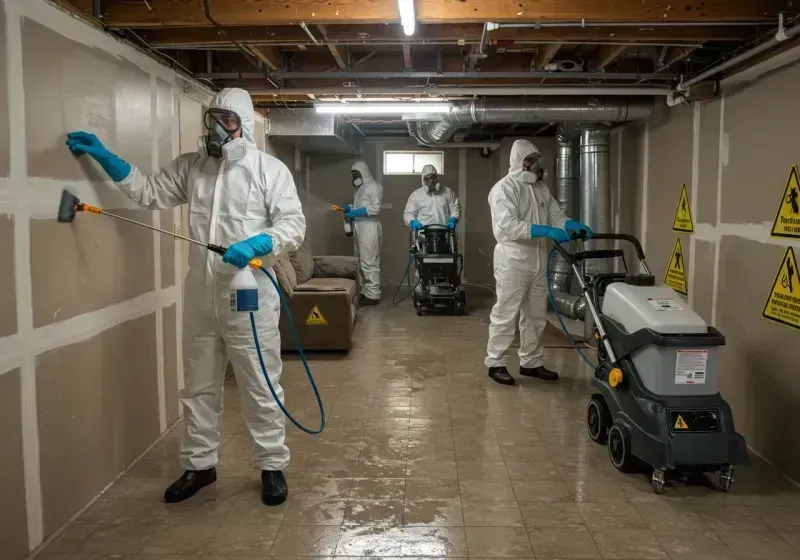 Basement Moisture Removal and Structural Drying process in Newark, TX